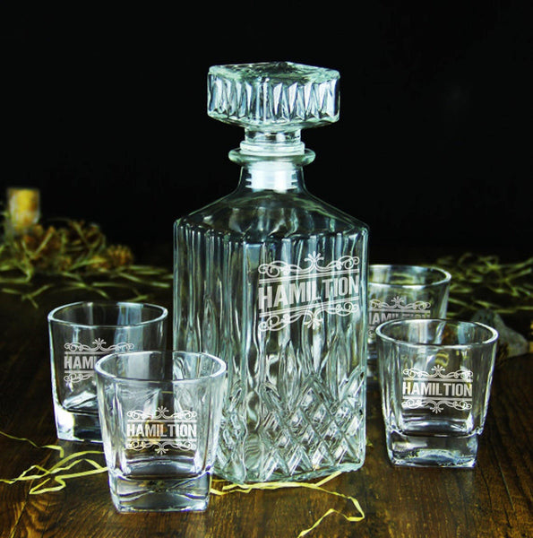 Groomsmen Gifts, Personalized Whiskey Decanter/Whiskey Decanter Set - GiftCustomization