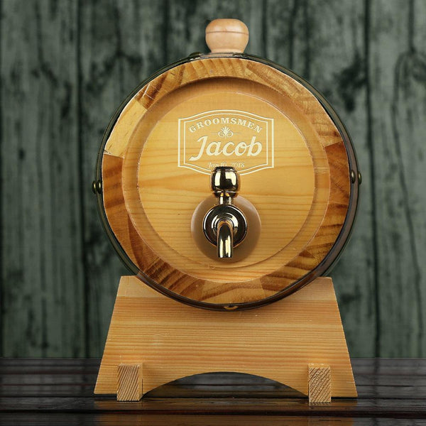 Personalized Whiskey Barrel Groomsman Gifts, Gifts for boss - GiftCustomization