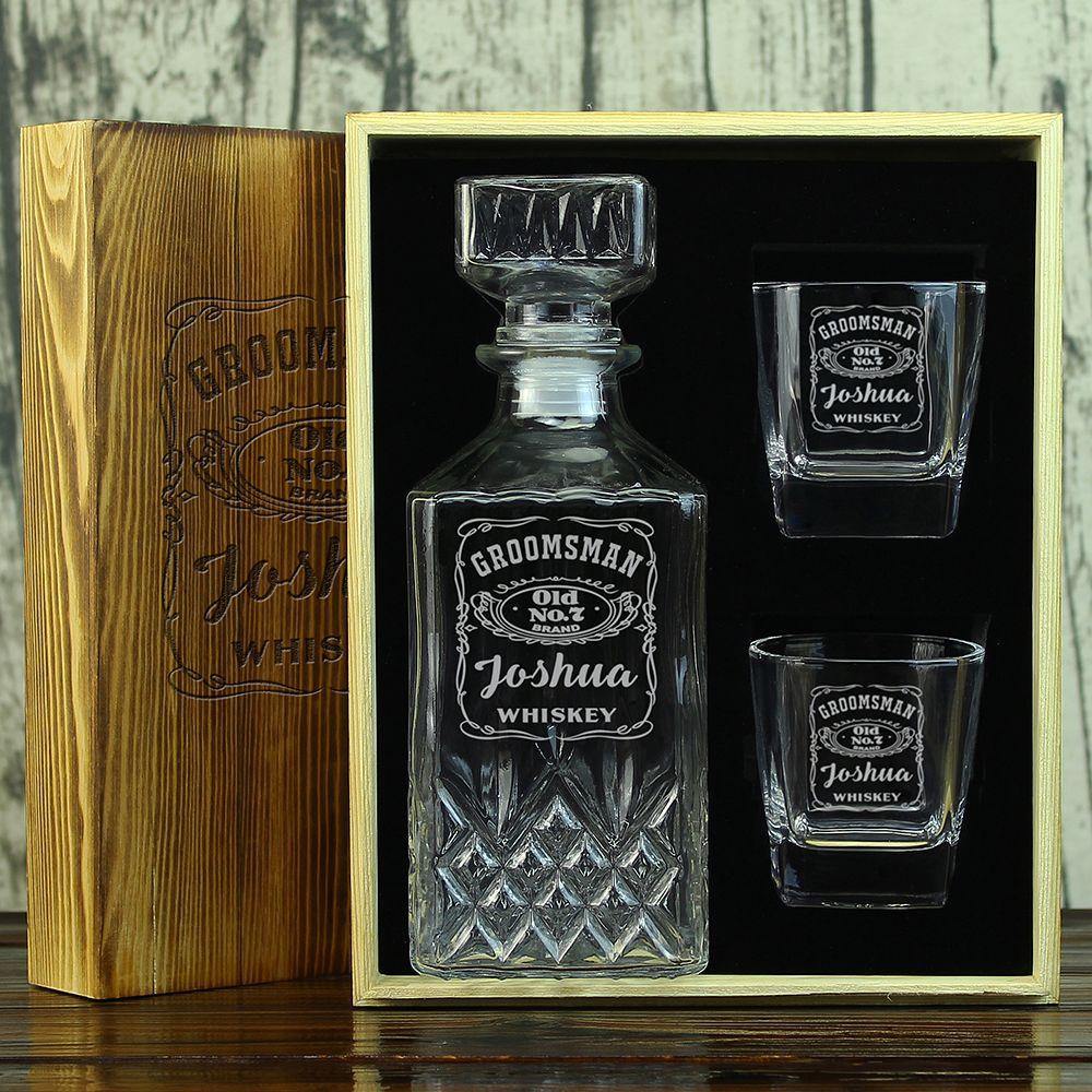 Custom Engraved St. Louis Cardinals Insignia - Personalized Whiskey  Decanter In Wood Gift Box