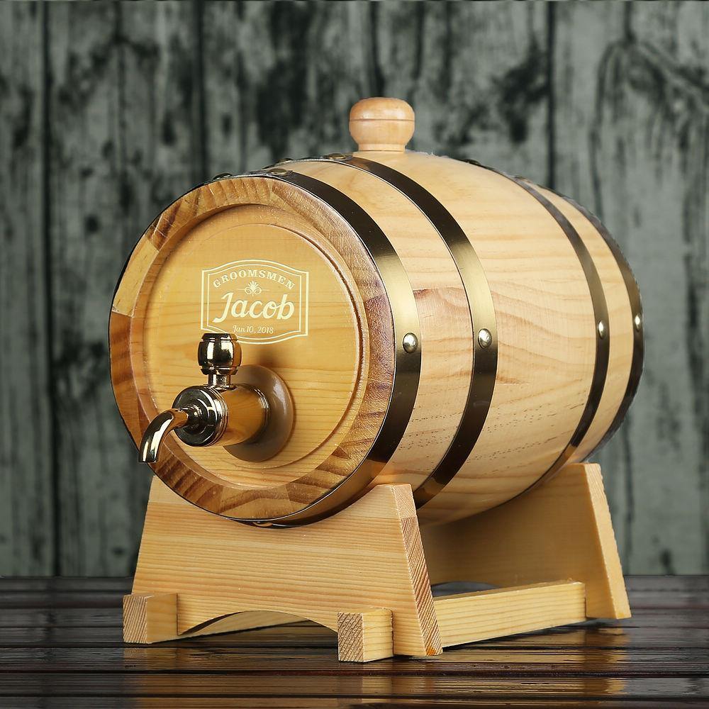 Personalized Whiskey Barrel Oak Barrel Groomsmen Gift 