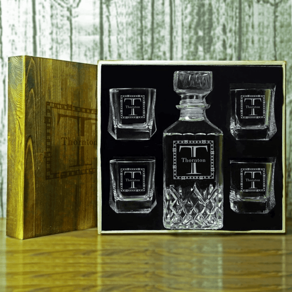 Birthday Gift, Personalized Whiskey Decanter Set - GiftCustomization