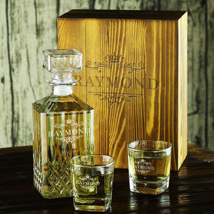 Father's Day Gift - Engraved Whiskey Decanter/Set - GiftCustomization