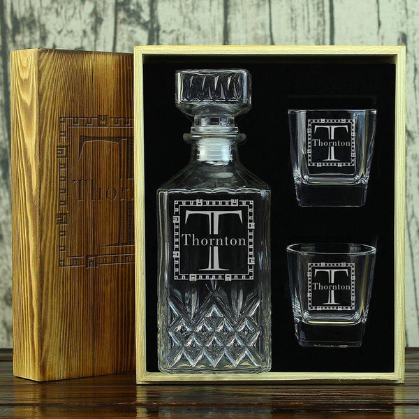Personalized Decanter Set, Groomsmen Gifts ideas - GiftCustomization